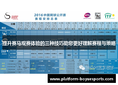 提升赛马观赛体验的三种技巧助您更好理解赛程与策略 提升赛马观赛体验的三种技巧助您更好理解赛程与策略
