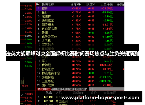 法英大战巅峰对决全面解析比赛时间赛场焦点与胜负关键预测